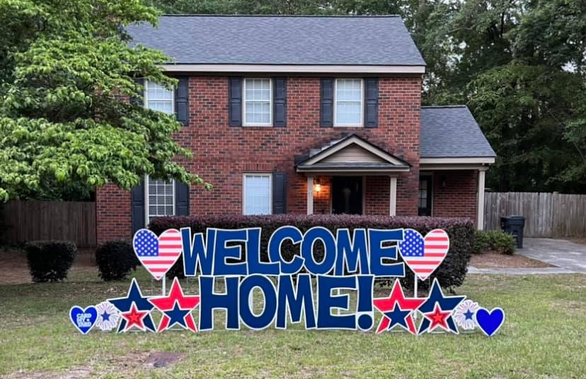 Welcome Home Yard Display Sign